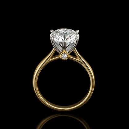 3 Carat Queens crown Solitaire Ring