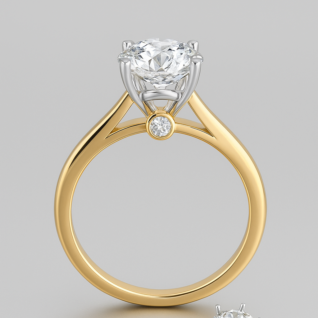 3 Carat Queens crown Solitaire Ring