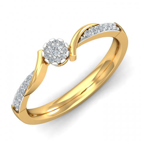 Petite Floral Diamond Ring