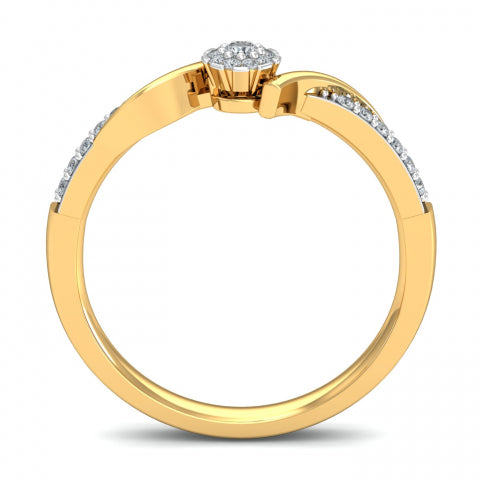 Petite Floral Diamond Ring