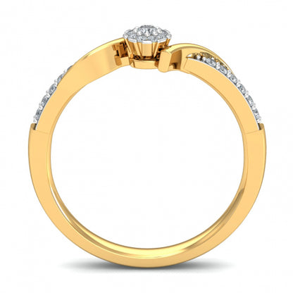 Petite Floral Diamond Ring