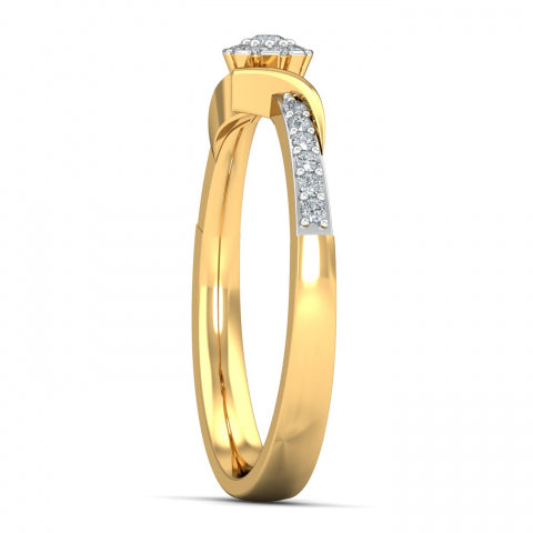 Petite Floral Diamond Ring