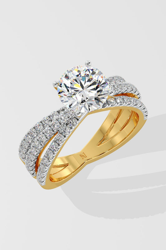 Multi streaks 1.5Ct Solitaire ring