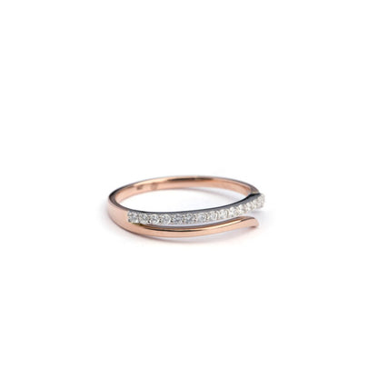 Slim Twisted Diamond Band Ring