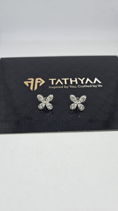 Designer butterfly flaps stud earrings