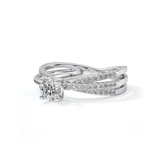 Multi streaks 0.3Carat Solitaire Ring