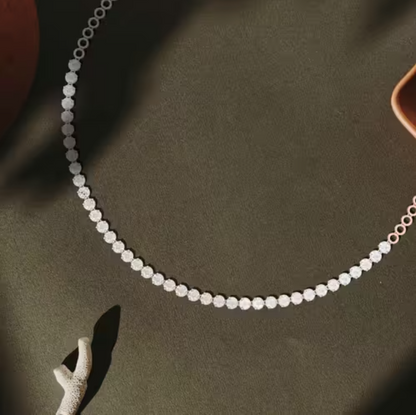 Round Diamond Necklace with Earrings