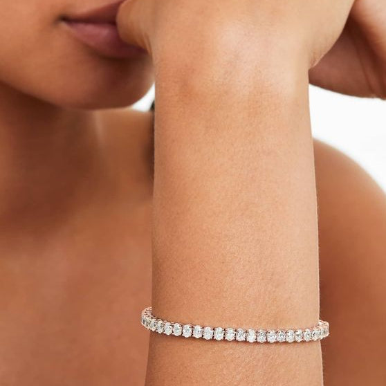 Oval Diamond Tennis Bracelet