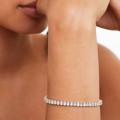 Oval Diamond Tennis Bracelet
