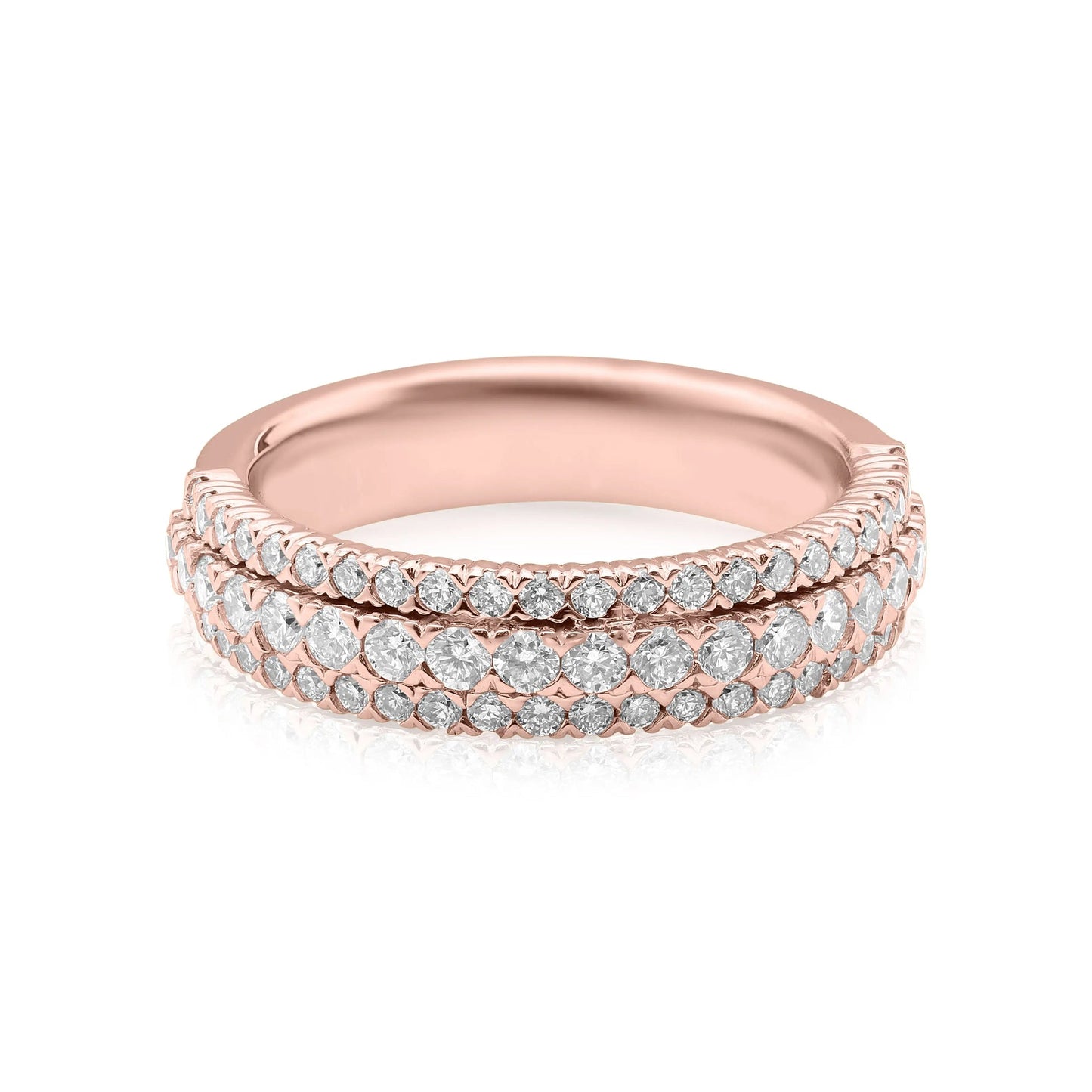 Triple Row Diamond Eternity Band