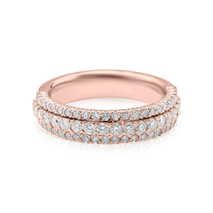 Triple Row Diamond Eternity Band