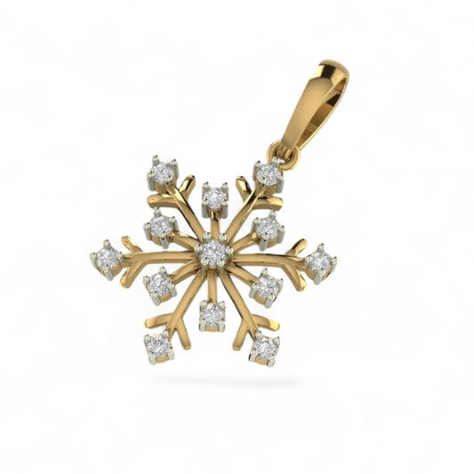 Shining Snowflake Star Pendant