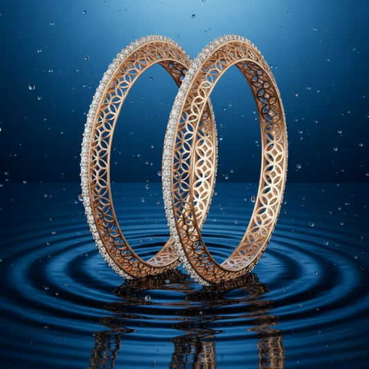 Regal Circle Filigree Diamond Bangle