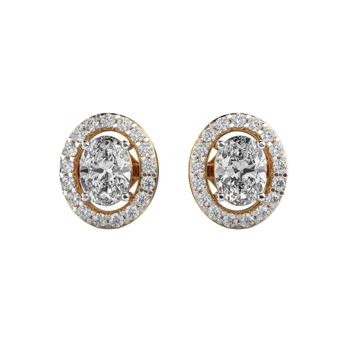 Oval Halo Diamond Pendant