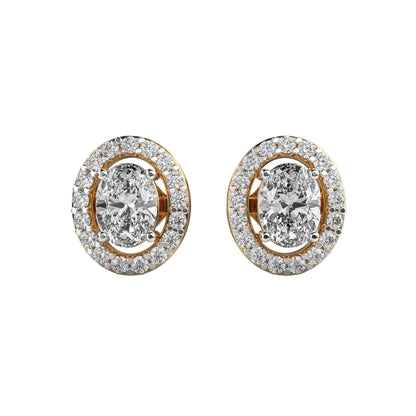 Oval Halo Diamond Pendant