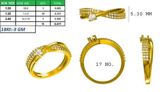 Twisted Diamond Band Ring