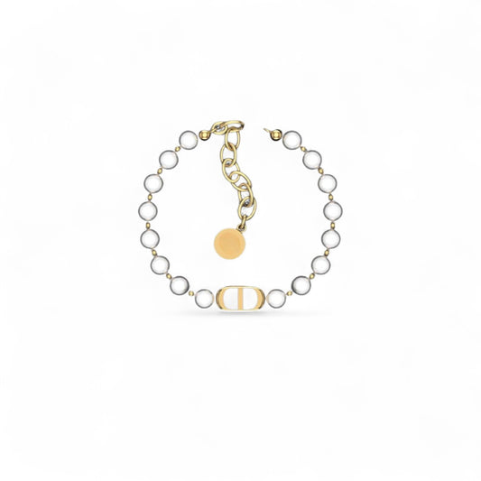 Gold and Moti New Born Baby Bracelet