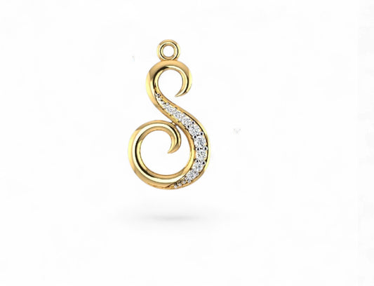 Diamond Alphabet Pendant