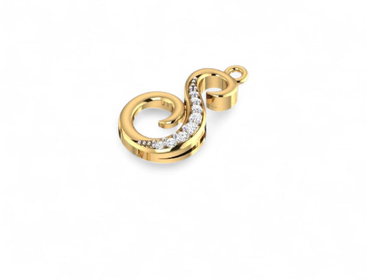 Diamond Alphabet Pendant