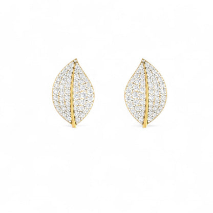 Diamond Leaf Earrings