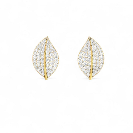 Diamond Leaf Earrings