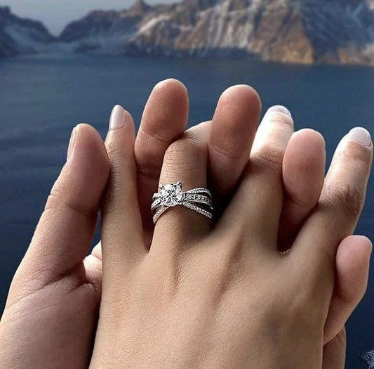 Multi streaks 0.3Carat Solitaire Ring