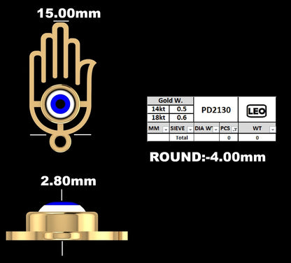 Evil Eye Hand Pendant