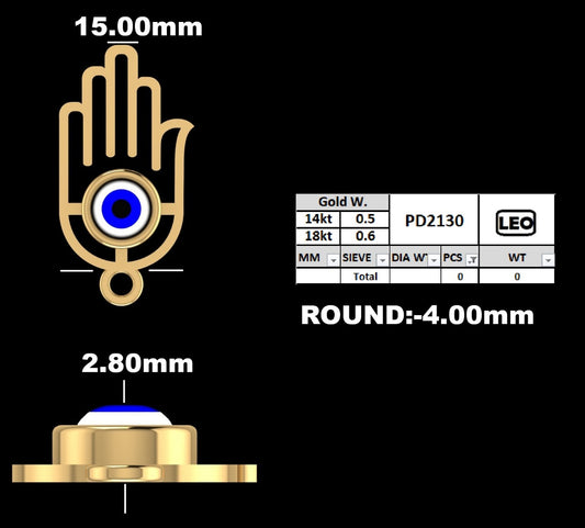 Evil Eye Hand Pendant