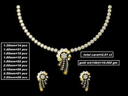 Luminous Bloom Diamond Necklace Set