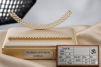 Luminous Curved Diamond Bar Necklace