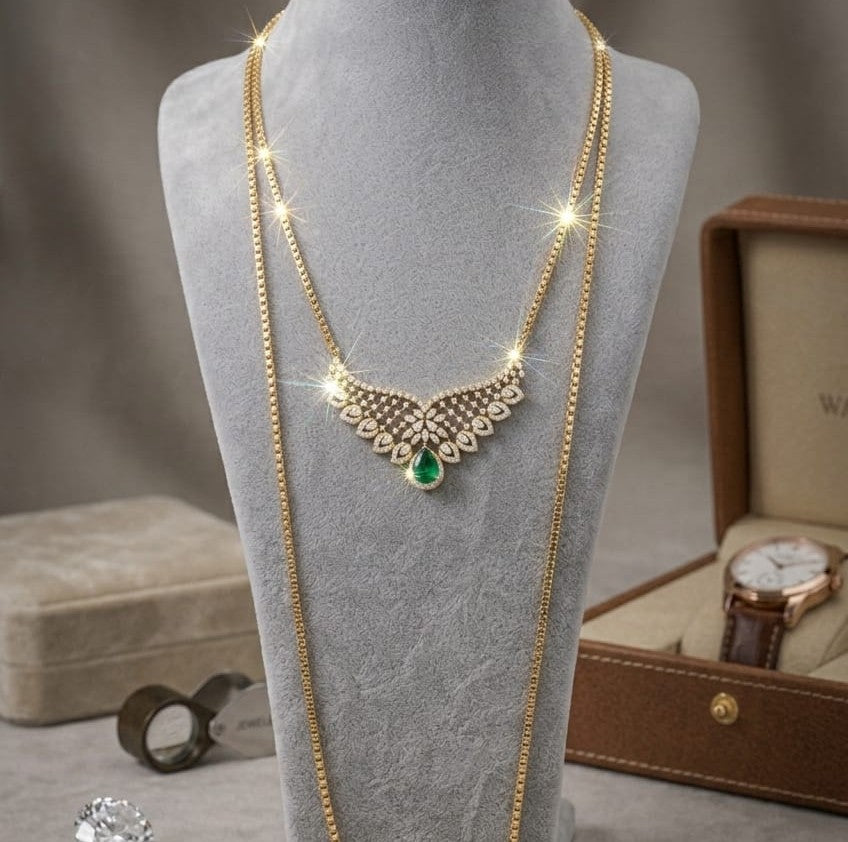 Pear Crest Heritage Mangalsutra Pendant