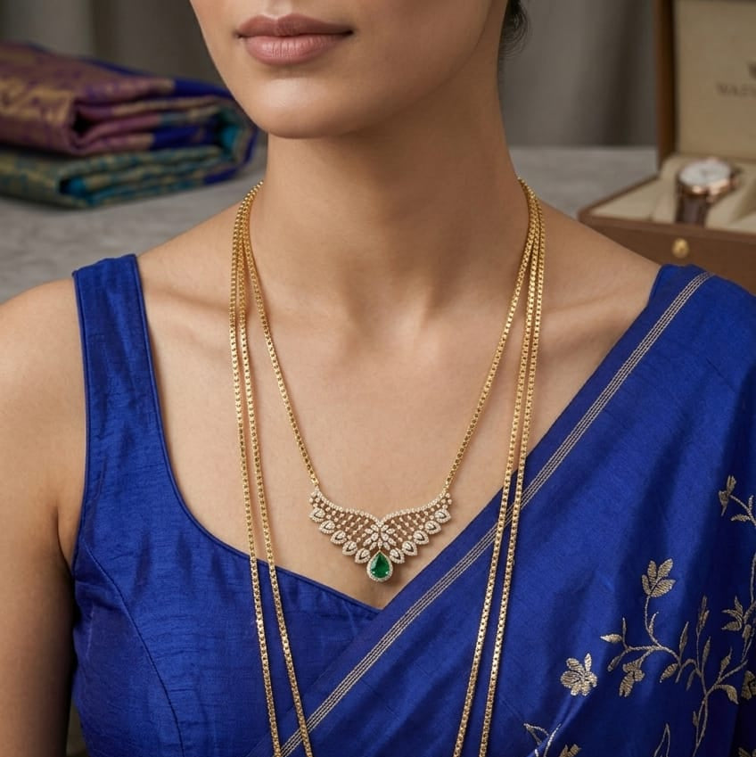 Pear Crest Heritage Mangalsutra Pendant