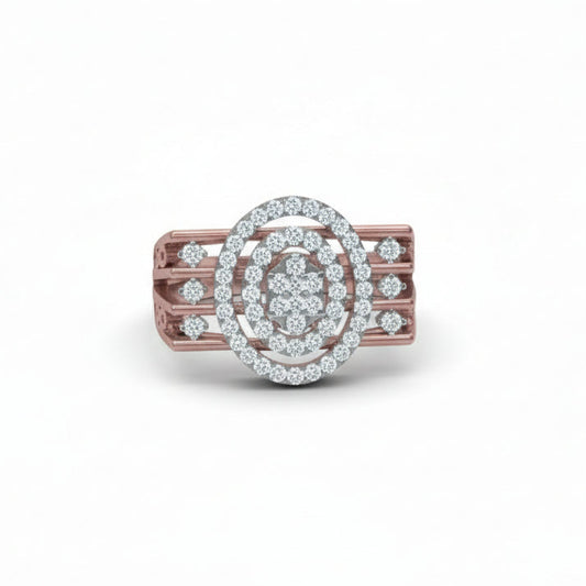 Bold Multi Layered Diamond Statement Ring