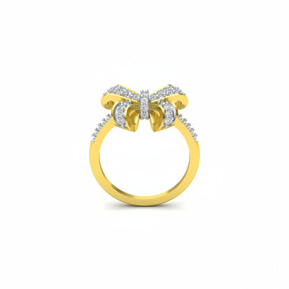 Sparkling Bow Knot Diamond Ring