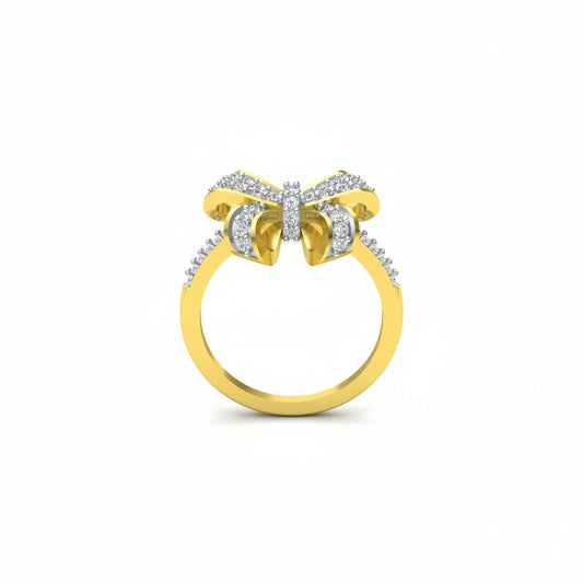 Sparkling Bow Knot Diamond Ring