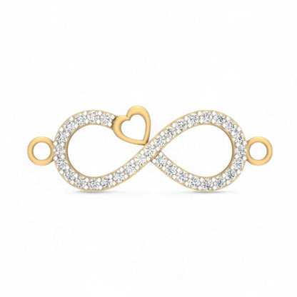 Infinite Love Gold and Diamond Chain Bracelet