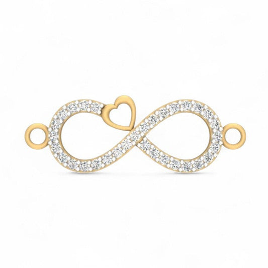 Infinite Love Gold and Diamond Chain Bracelet