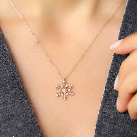Shining Snowflake Star Pendant