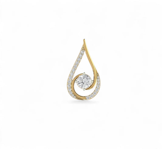 Elegant 14K/18K Gold Teardrop Pendant