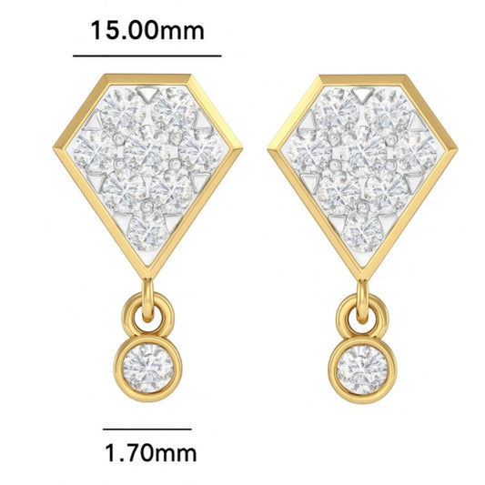 Geometric Spark Diamond Jhumka Earrings