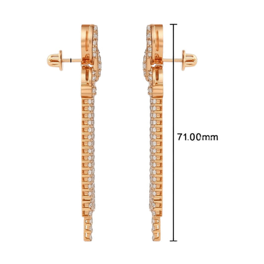 Radiant Tassel Diamond Jhumka Earrings