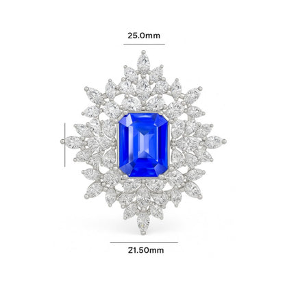 Luxury Sapphire and Diamond Cluster Stud Earrings