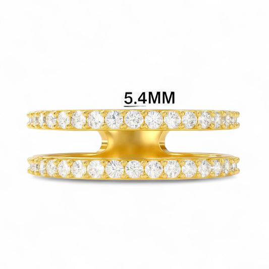 Dual Row Open Band Ring
