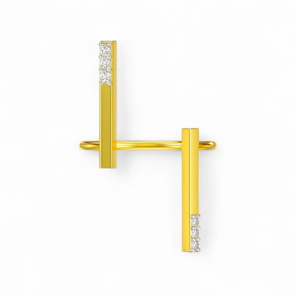 Minimalist Geometric Diamond Ring