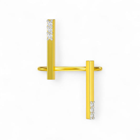 Minimalist Geometric Diamond Ring