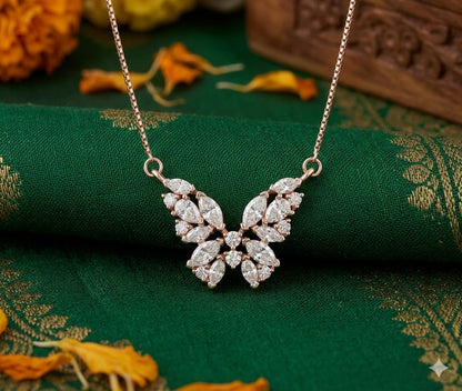 Marquise Cut Butterfly Statement Pendant