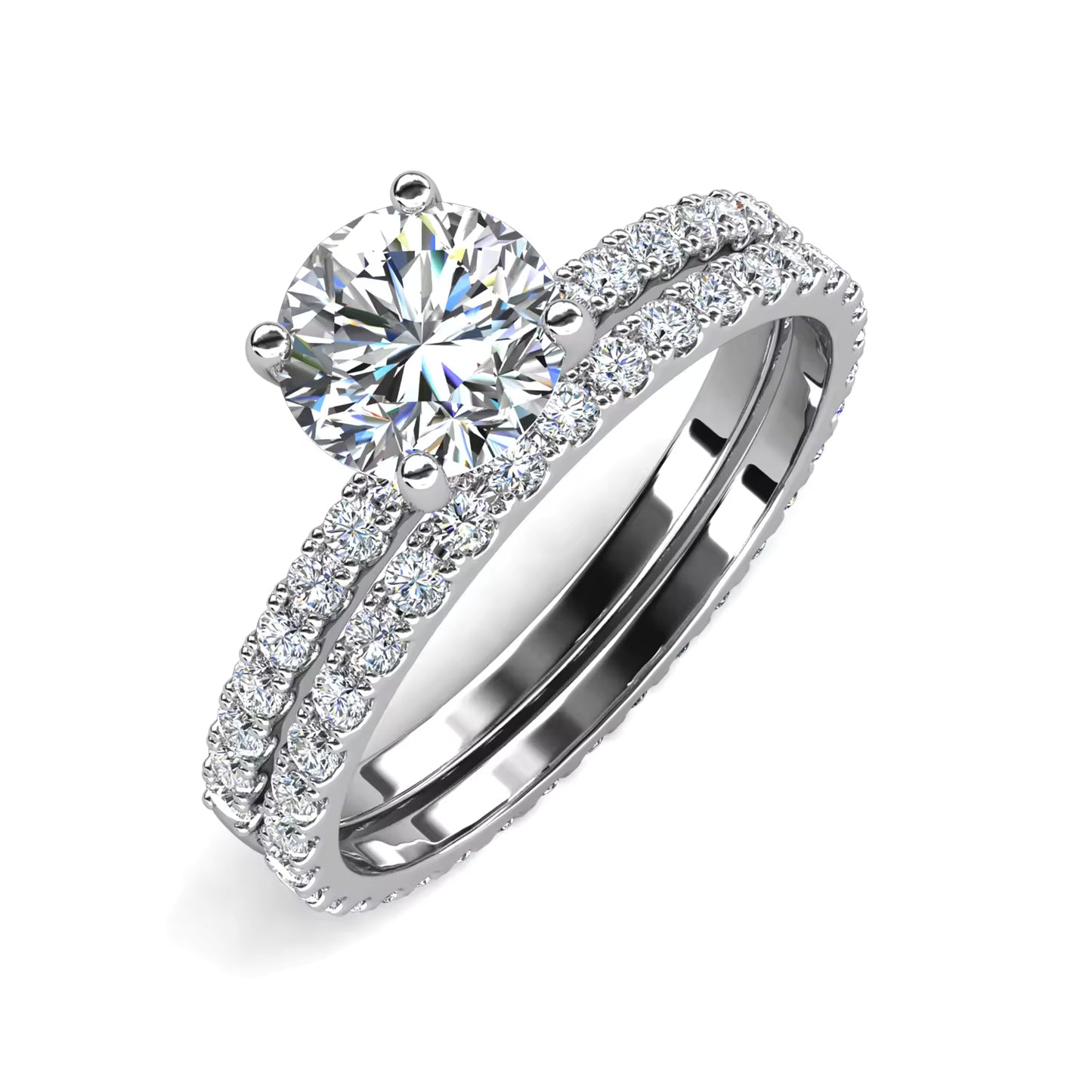 Eternal Radiance Solitaire & Band Set Ring