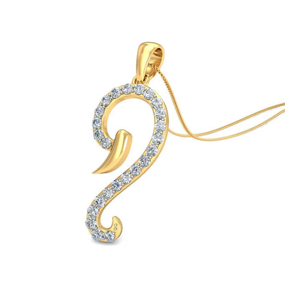 Spiritual Design Gold Diamond Ganesha Pendant