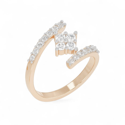 Rose Gold Diamond Wrap Ring