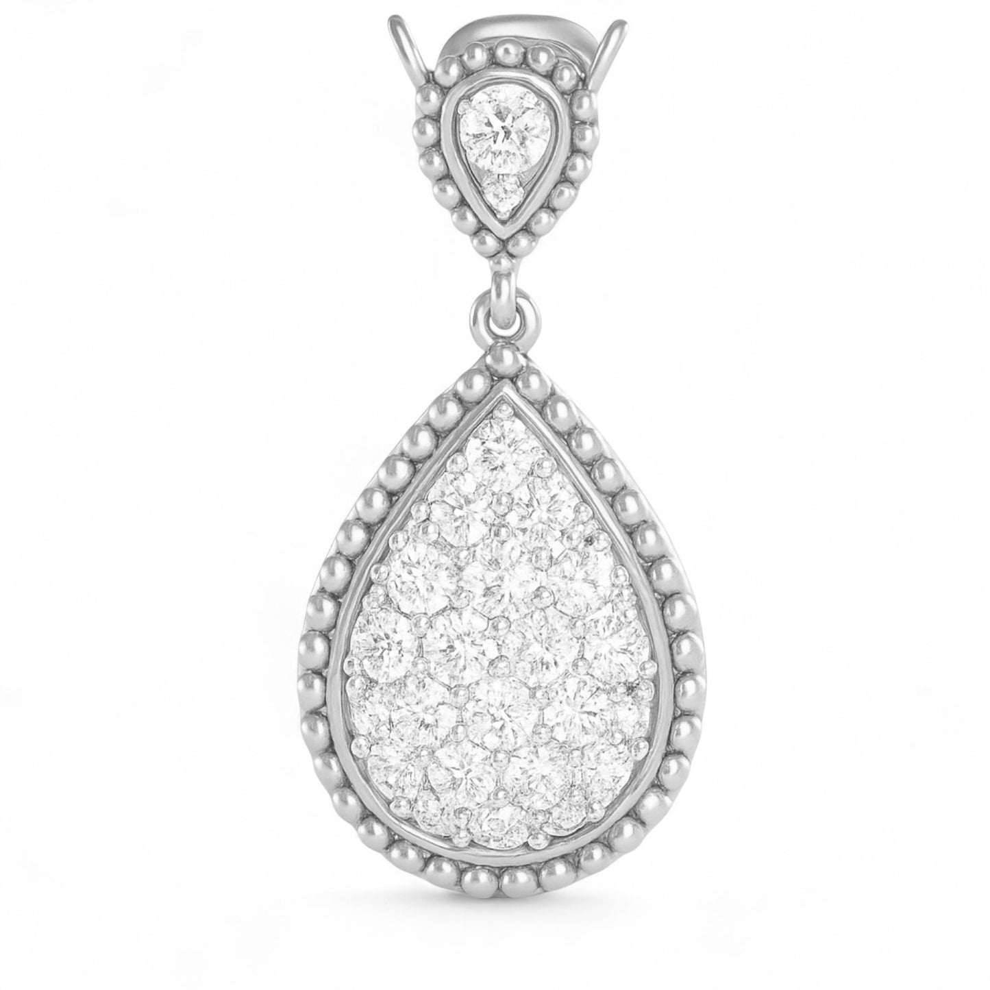 Classic Pear Diamond Cluster Pendant in Gold